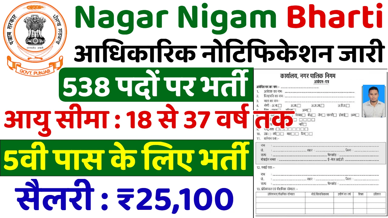 Nagar Nigam vacancy 2025